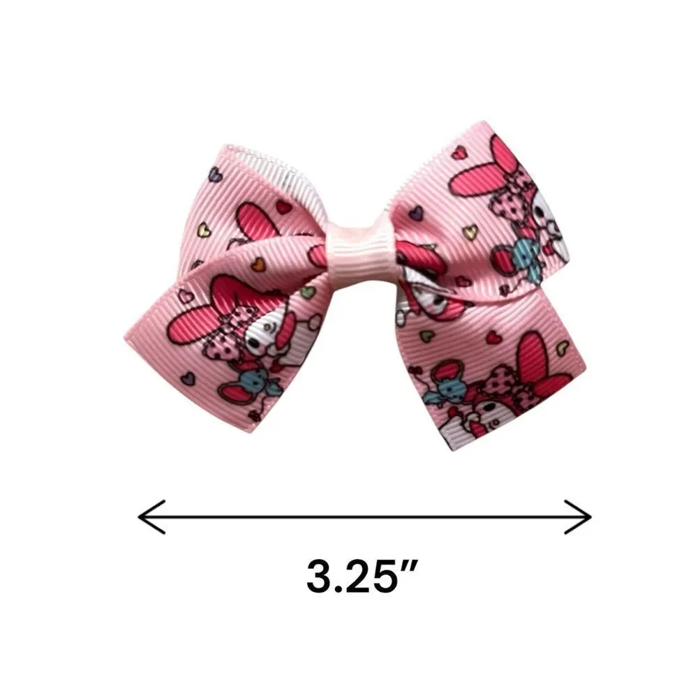 🤯5/$25🤯 Set Of 4 My Melody Pink Cute Hair Bows For Girls